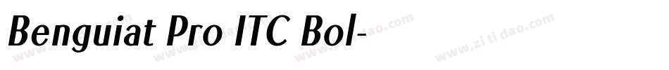 Benguiat Pro ITC Bol字体转换